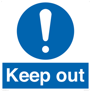 Keep out sign